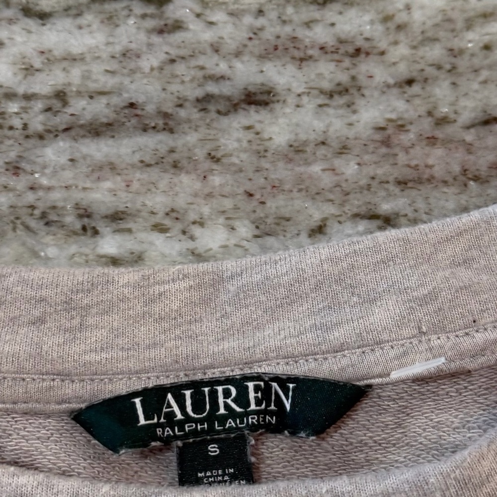 Lauren Ralph Lauren Light Gray Logo Sweatshirt - Picture 4 of 5